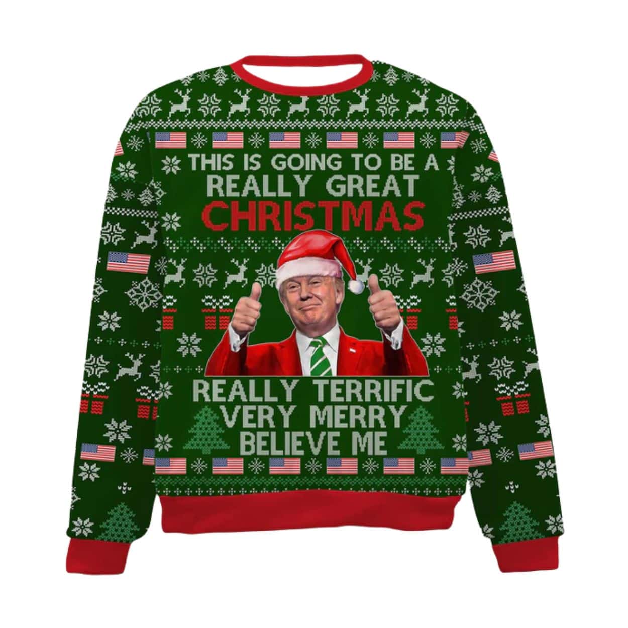 Trump Really Great Christmas Ugly Sweater