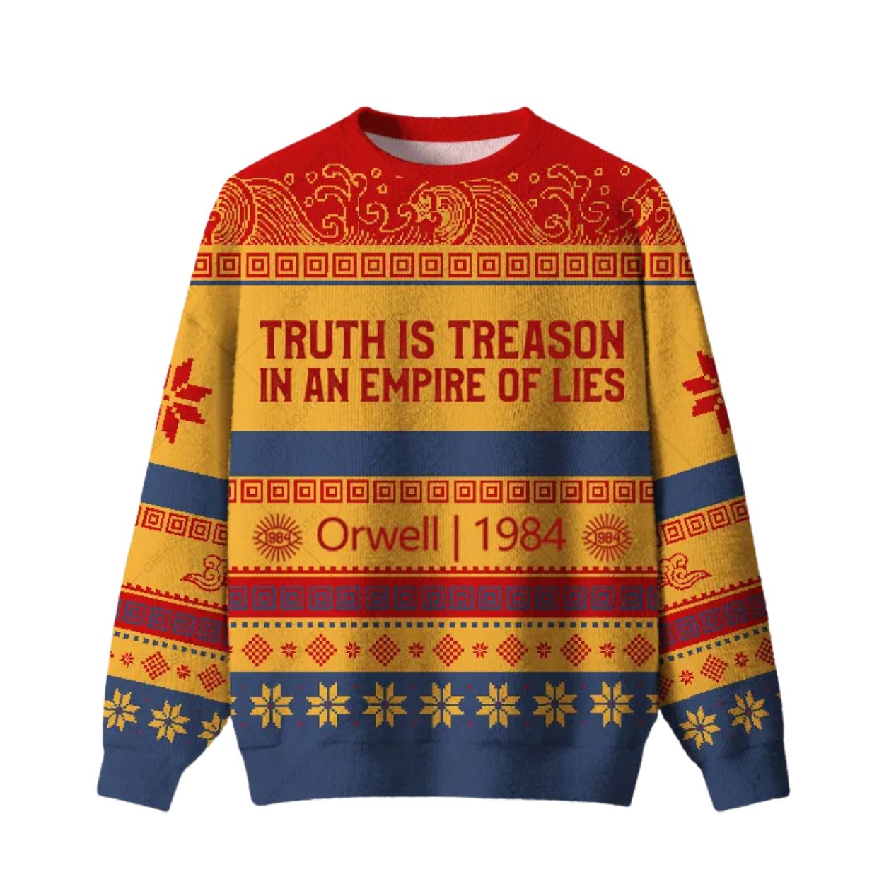 Truth Is Treason In An Empire Of Lies Orwell 1984 Ugly Christmas Sweater