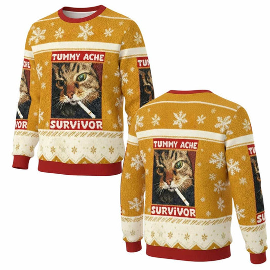 Tummy Ache Survivor Ugly Christmas Sweater
