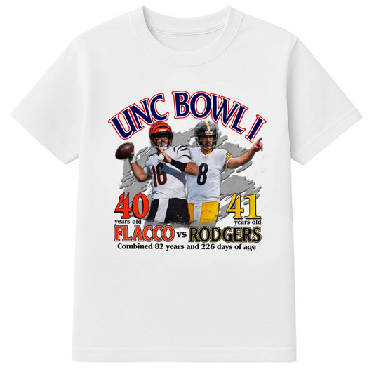 Unc Bowl I Flacco vs Rodgers Football Shirt