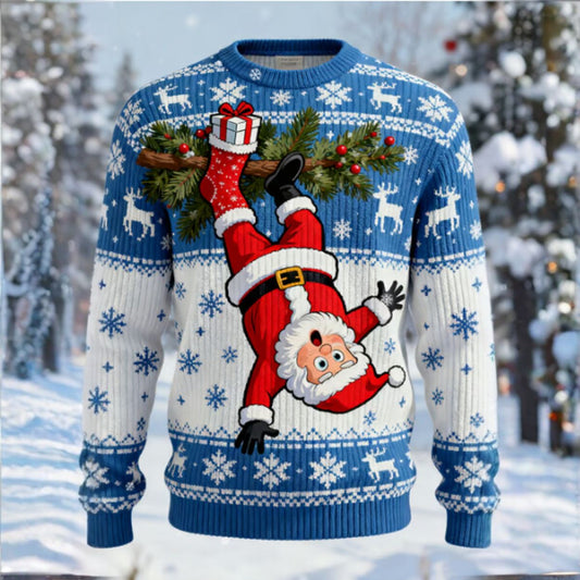 Upside Down Santa Ugly Christmas Sweater