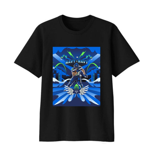 Zachariah Charbonnet Seahawks Navy x Navy Shirt