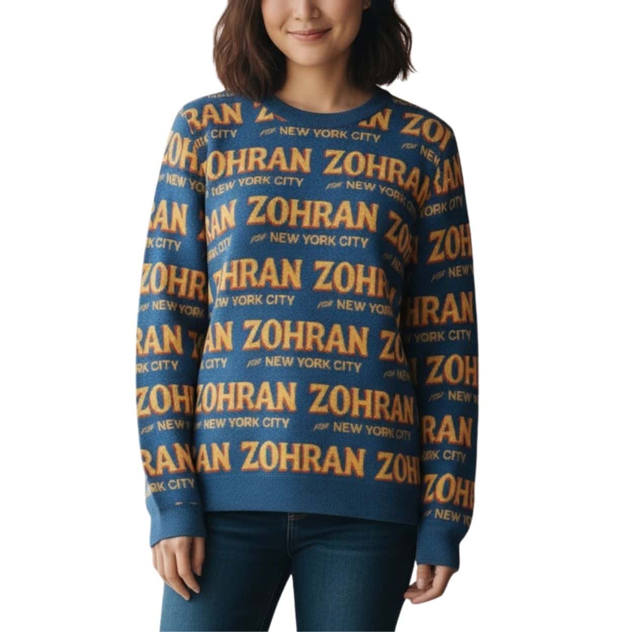 Zohran For New York City Ugly Christmas Sweater